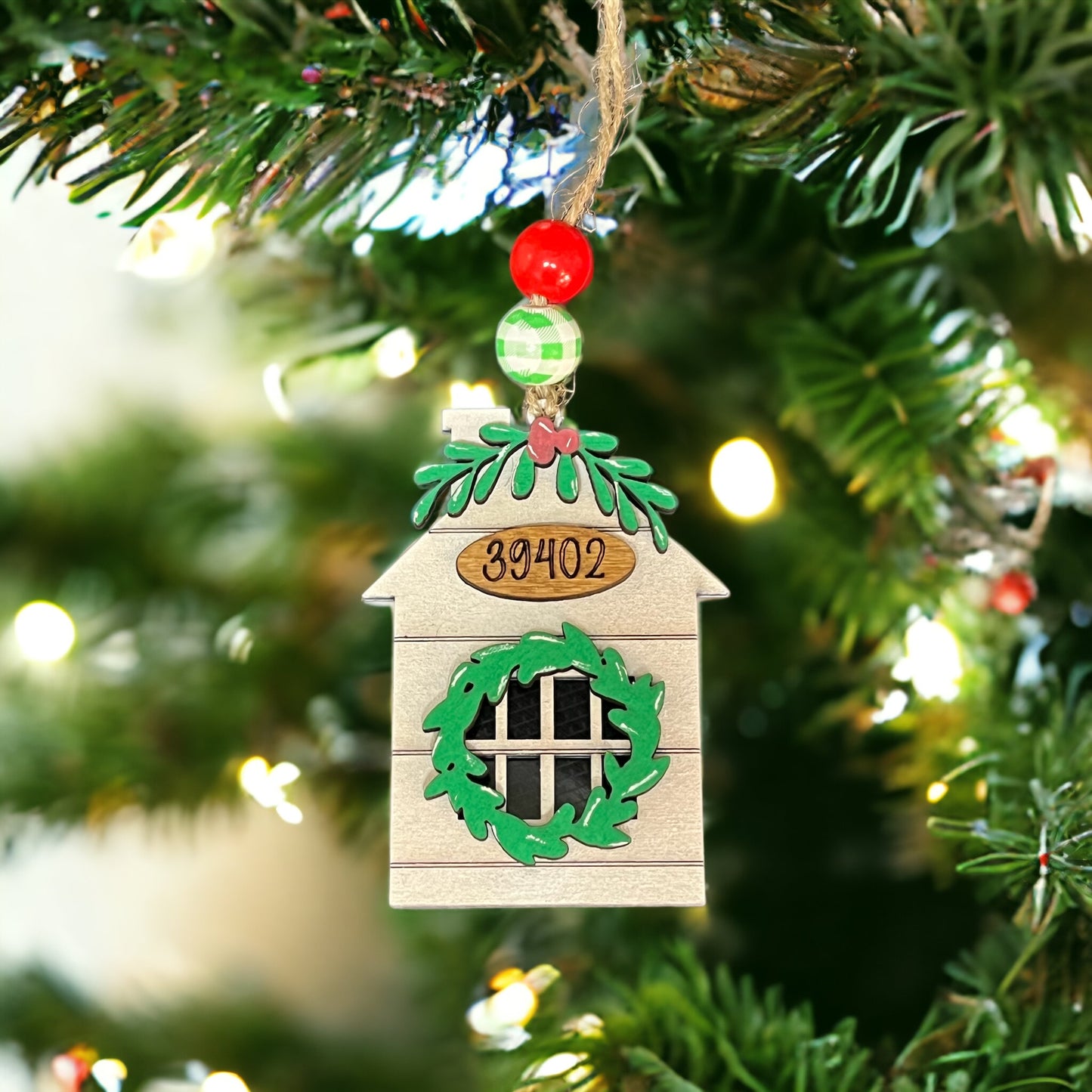 Home for the Holidays: Personalized Christmas Zip Code House Ornament
