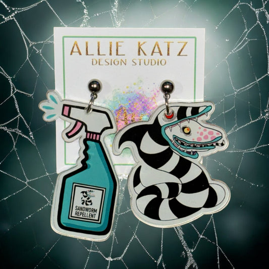 Sandworm and Repellent Earrings