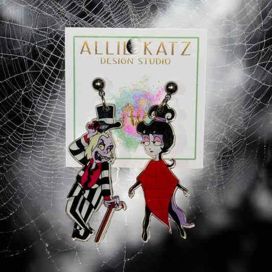 Beetlejuice and Lydia Earrings