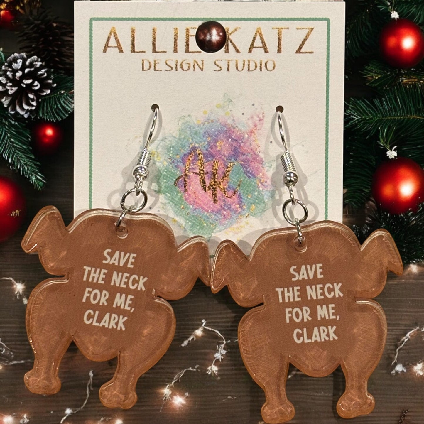Save the Neck Turkey Earrings