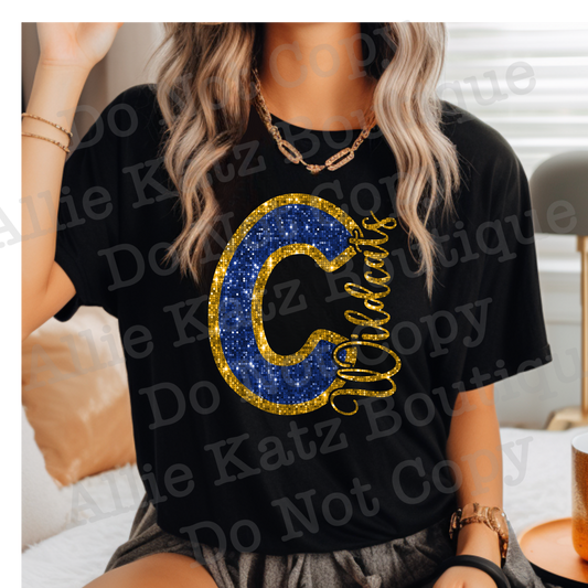 Columbia Wildcats Faux Sequin Shirt
