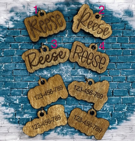 Wooden Engraved Name Tag for Fundraiser