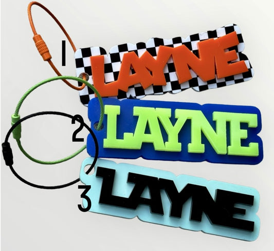 Version 2 Keychain/Backpack Name Tag