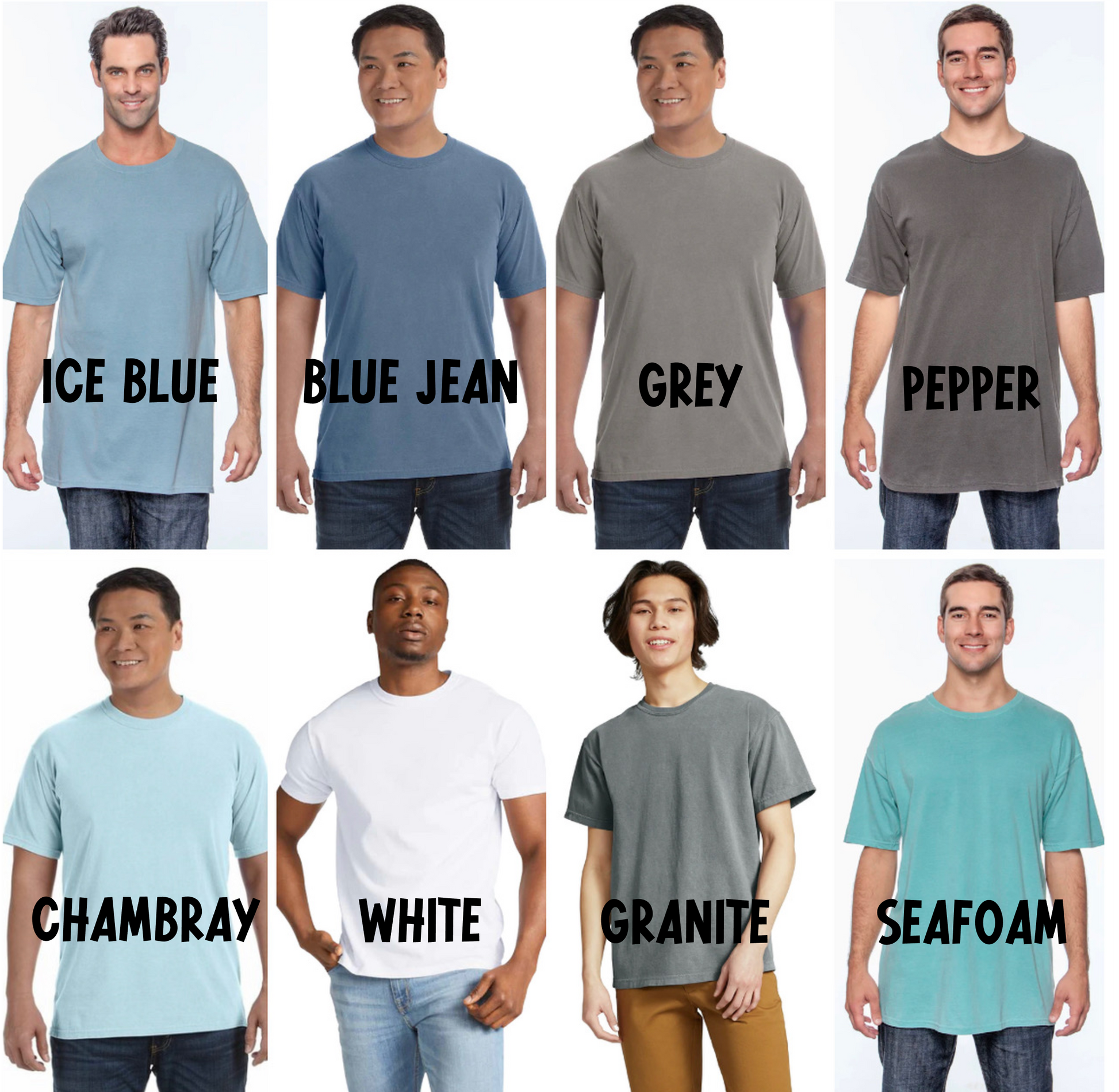 Comfort color ice blue top