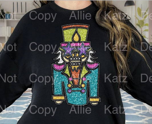 Nutcracker Faux Sequin Christmas Shirt