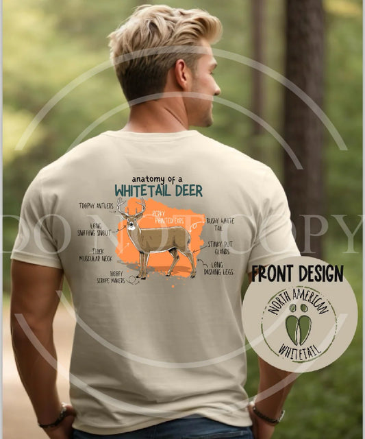 Anatomy of whitetail deer Authentic Outdoors Tee