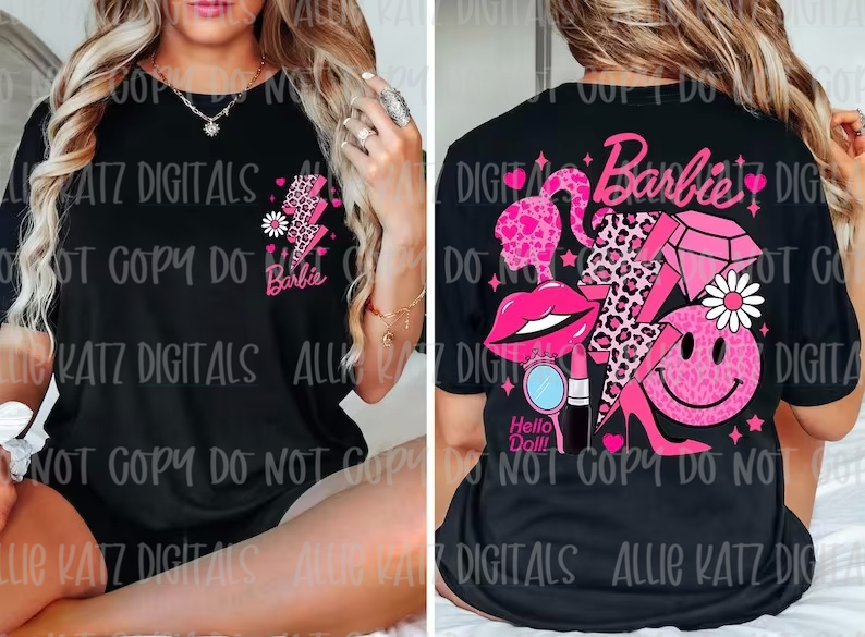 Leopard Lightning Bolt Doll Tee