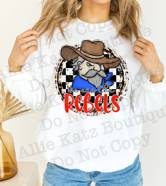 We are the Rebels checkered leopard shirt
