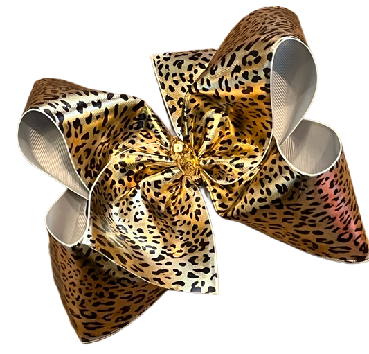 Metallic Leopard Boutique bow