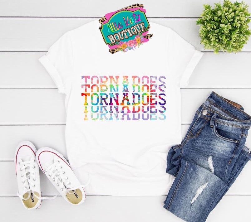 Tornadoes repetitive tie dye Tee