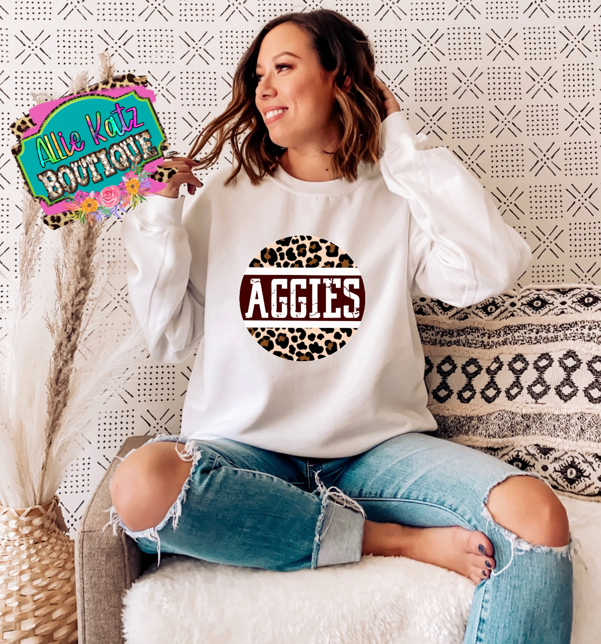 Aggies stripe circle design