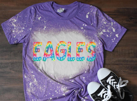 Bleached tie dye Eagles