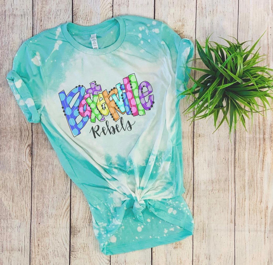 Bleached School Name Tee
