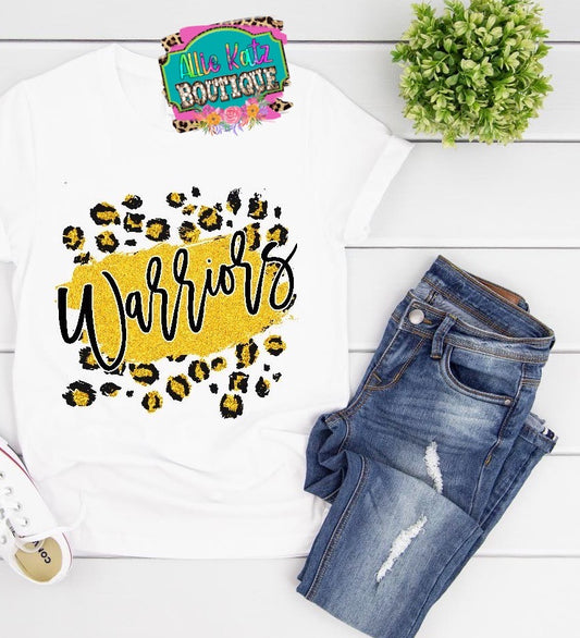 Warriors leopard splash Tee