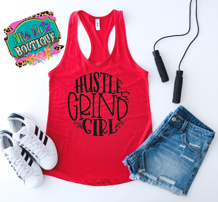 Hustle Grind Girl workout tank