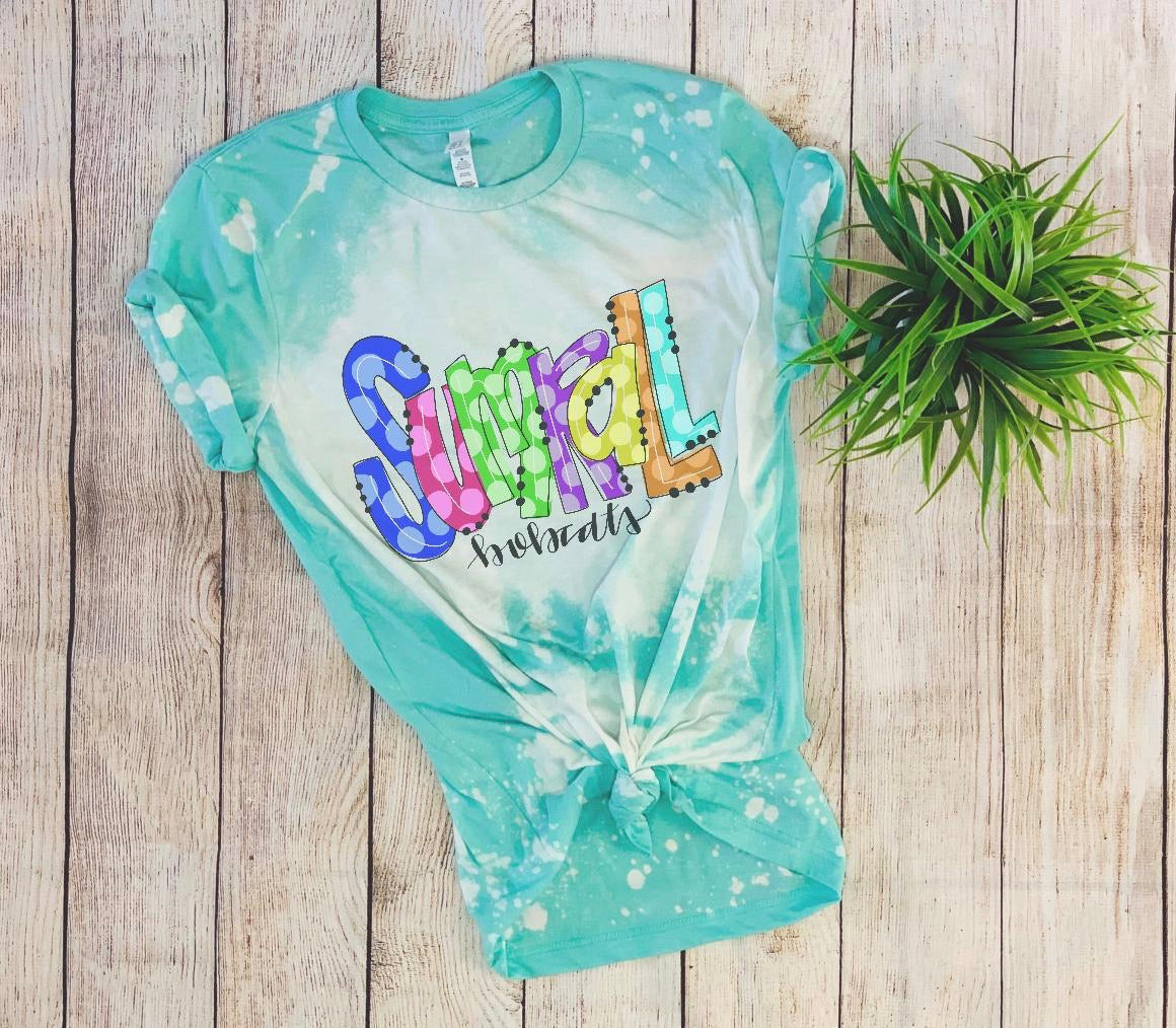 Bleached School Name Tee
