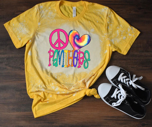 Bleached Peace Love Panthers