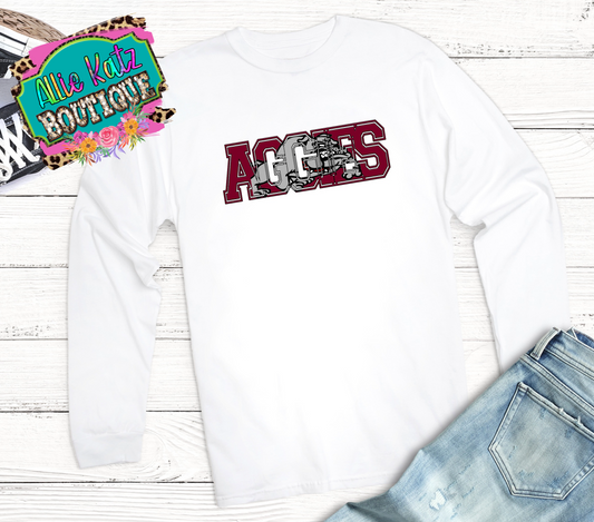 Aggies mascot word design