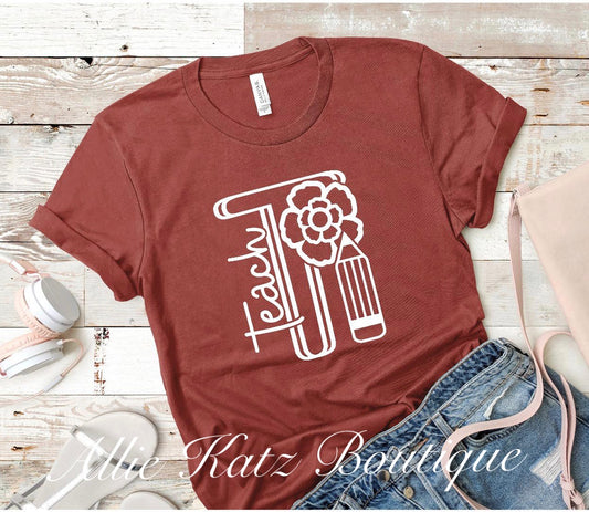 Teach Floral T T-Shirt